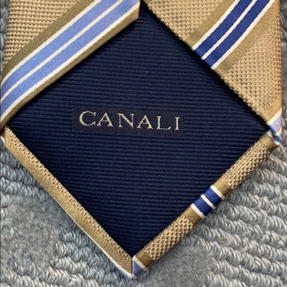 CANALI Men’s tie 100% silk - Picture 4 of 8